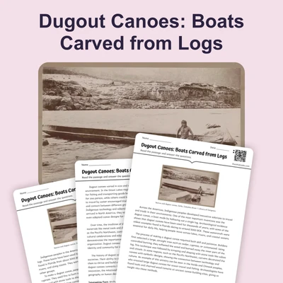 Indigenous Dugout Canoes - reading educational content