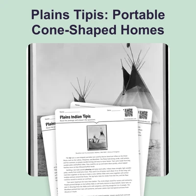 Plains Indian Tipis - reading educational content
