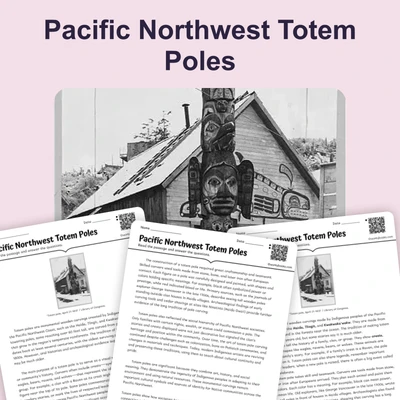 Pacific Northwest Totem Poles - reading educational content