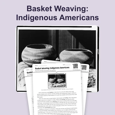 Native American Basket Weaving - reading educational content