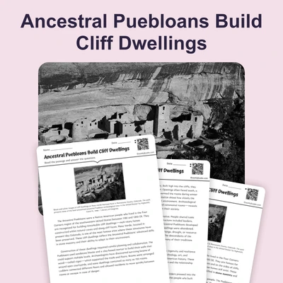 Ancestral Puebloan Cliff Dwellings - reading educational content