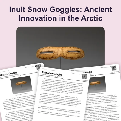 Inuit Snow Goggles - reading educational content