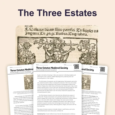 Three Estates Medieval - reading educational content