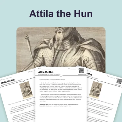 Attila the Hun - reading educational content
