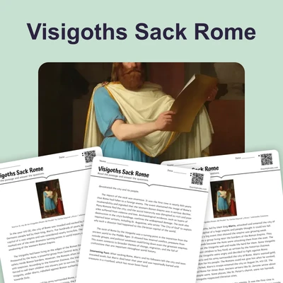 Visigoths Sack Rome - reading educational content