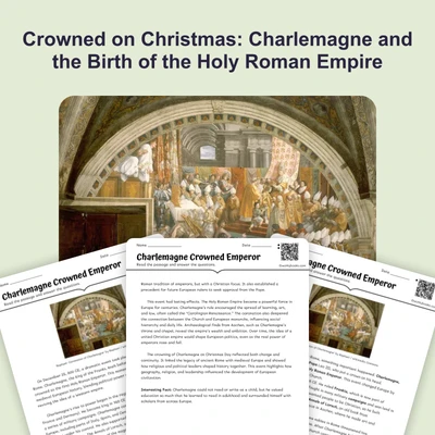 Charlemagne Crowned Emperor - reading educational content
