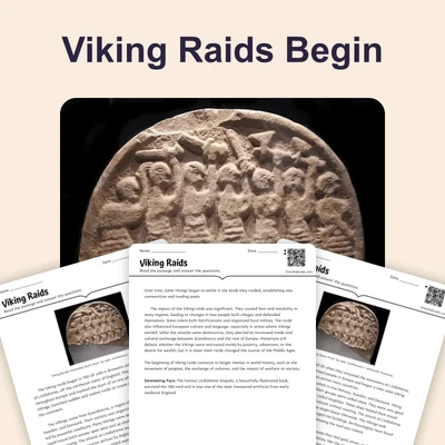 Viking Raids - reading educational content