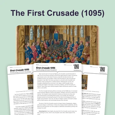 First Crusade 1095 - reading educational content