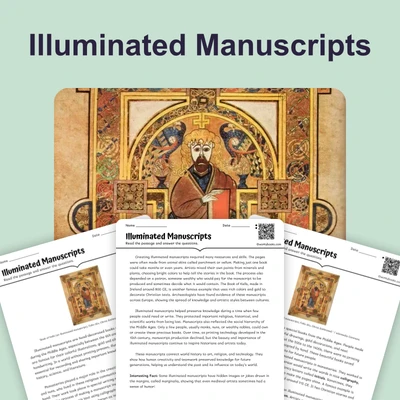 Illuminated Manuscripts - reading educational content