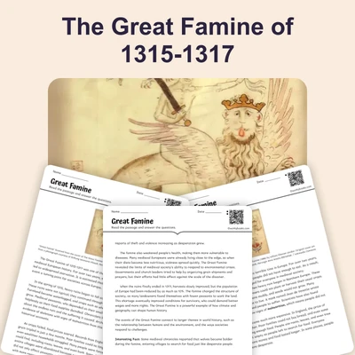 Great Famine  - reading educational content