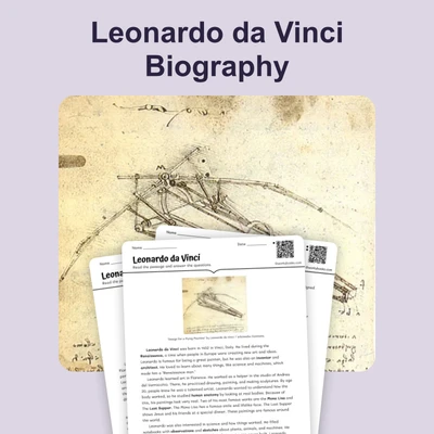 Leonardo da Vinci - reading educational content