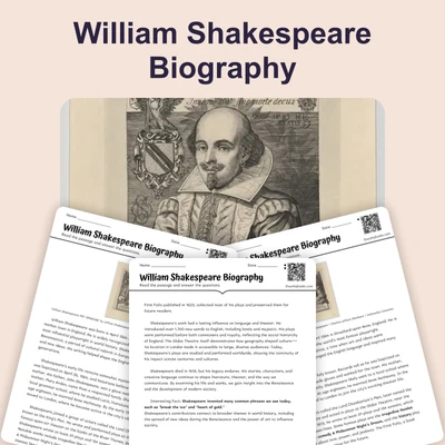 William Shakespeare - reading educational content