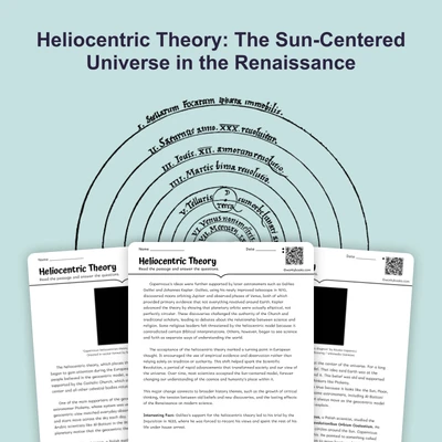 Heliocentric Theory - reading educational content