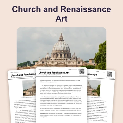 Catholic Church and Renaissance - reading educational content