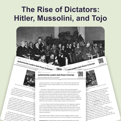 Authoritarian Leaders Gain Power in Europe - reading educational content