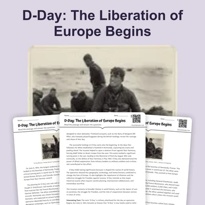 D-Day: The Liberation of Europe Begins - reading educational content