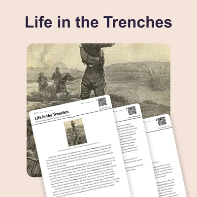Trench Warfare in World War I - reading educational content
