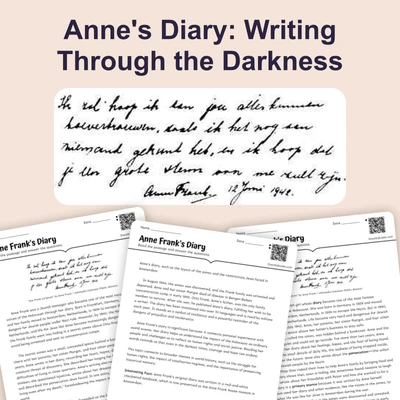 Anne Frank's Diary - reading educational content