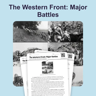 The Western Front in World War I - reading educational content