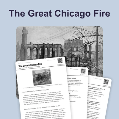Great Chicago Fire - reading educational content