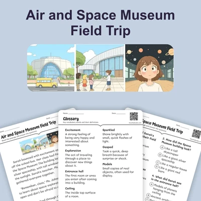 The Exciting Arrival - reading educational content