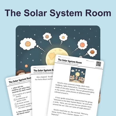 The Solar System Room - reading educational content