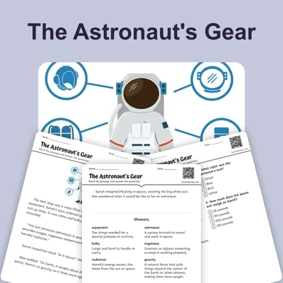 The Astronaut's Gear - reading educational content