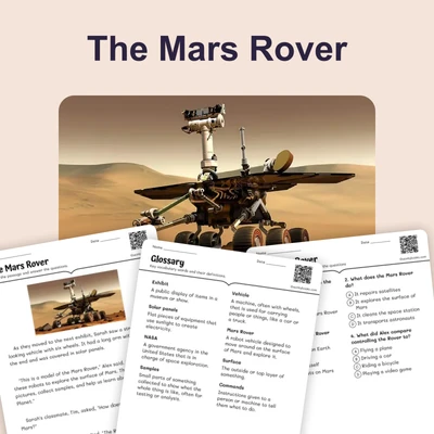 The Mars Rover - reading educational content