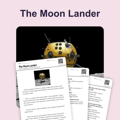 The Moon Lander - reading educational content