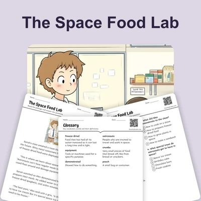 The Space Food Lab - reading educational content