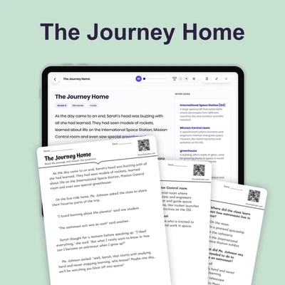 The Journey Home - reading educational content