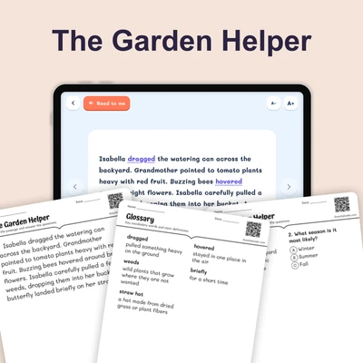 The Garden Helper  — Making Inference - reading educational content