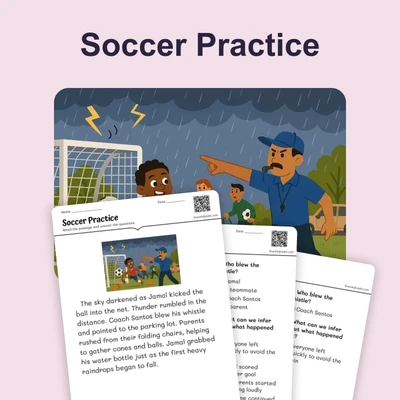 Soccer Practice Making Inference - reading educational content