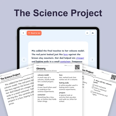 The Science Project—Making Inference - reading educational content
