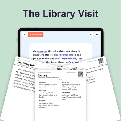 The Library Visit — Making Inference - reading educational content