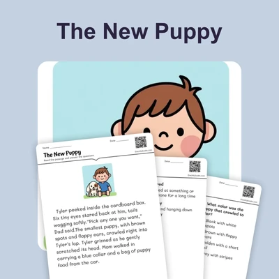 The New Puppy  — Making Inference - reading educational content