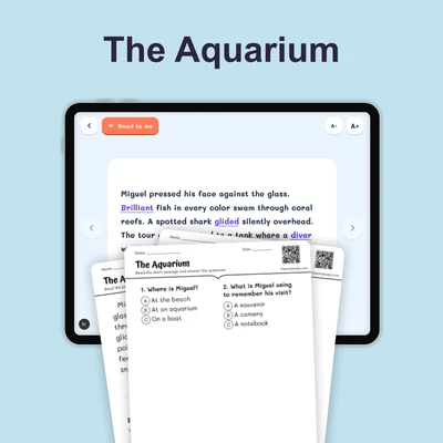 The Aquarium  — Making Inference - reading educational content