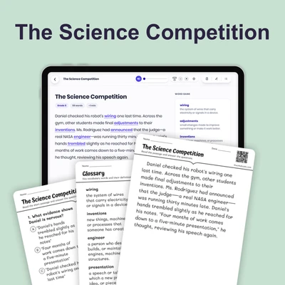 The Science Competition - reading educational content