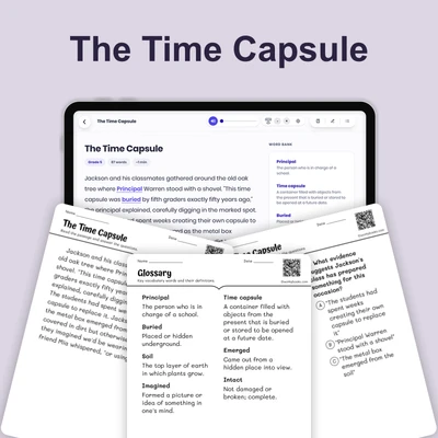 The Time Capsule - reading educational content