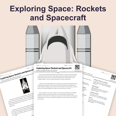 Exploring Space: Rockets and Spacecraft - reading educational content