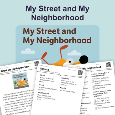 My Street and My Neighborhood - reading educational content