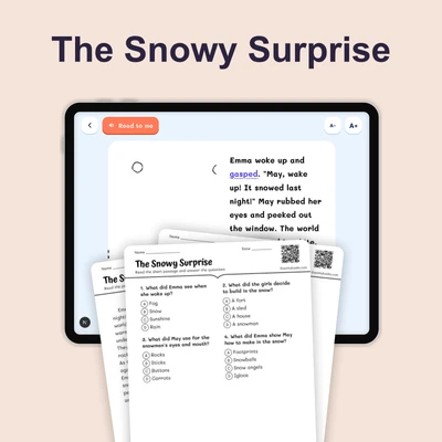 The Snowy Surprise - reading educational content