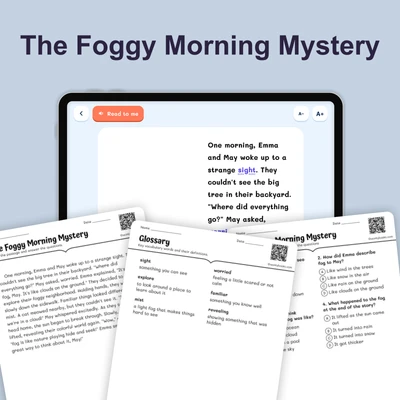The Foggy Morning Mystery-Short Story - reading educational content