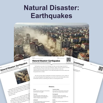 Natural Disaster: Earthquake - reading educational content