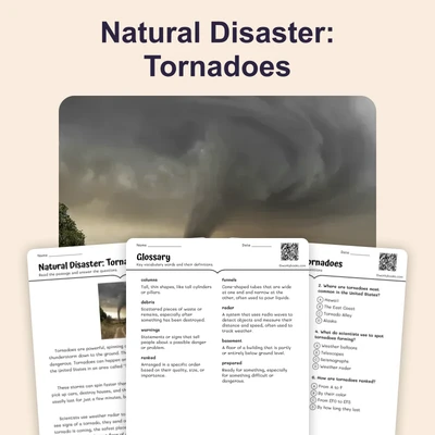 Natural Disaster: Tornadoes - reading educational content