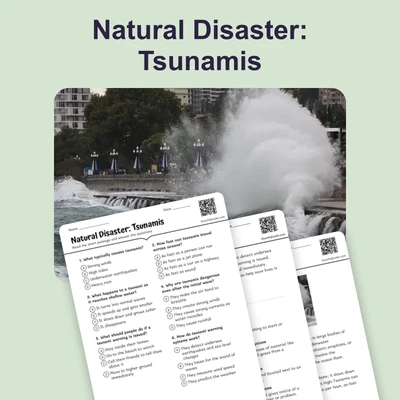 Natural Disaster: Tsunamis - reading educational content