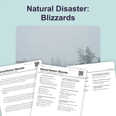 Natural Disaster: Blizzards - reading educational content