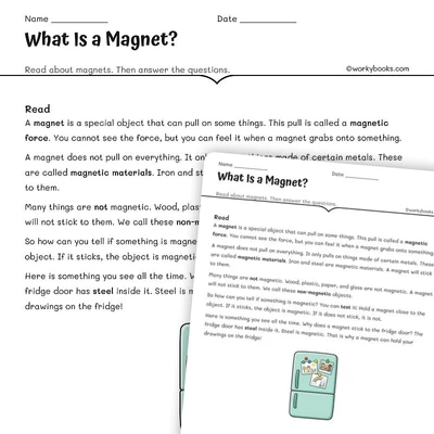 What Is a Magnet? - worksheet educational content