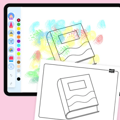 Notebook Coloring Page - coloring educational content