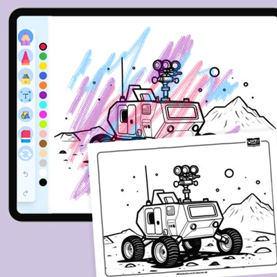 Lunar Rover Expedition - coloring educational content